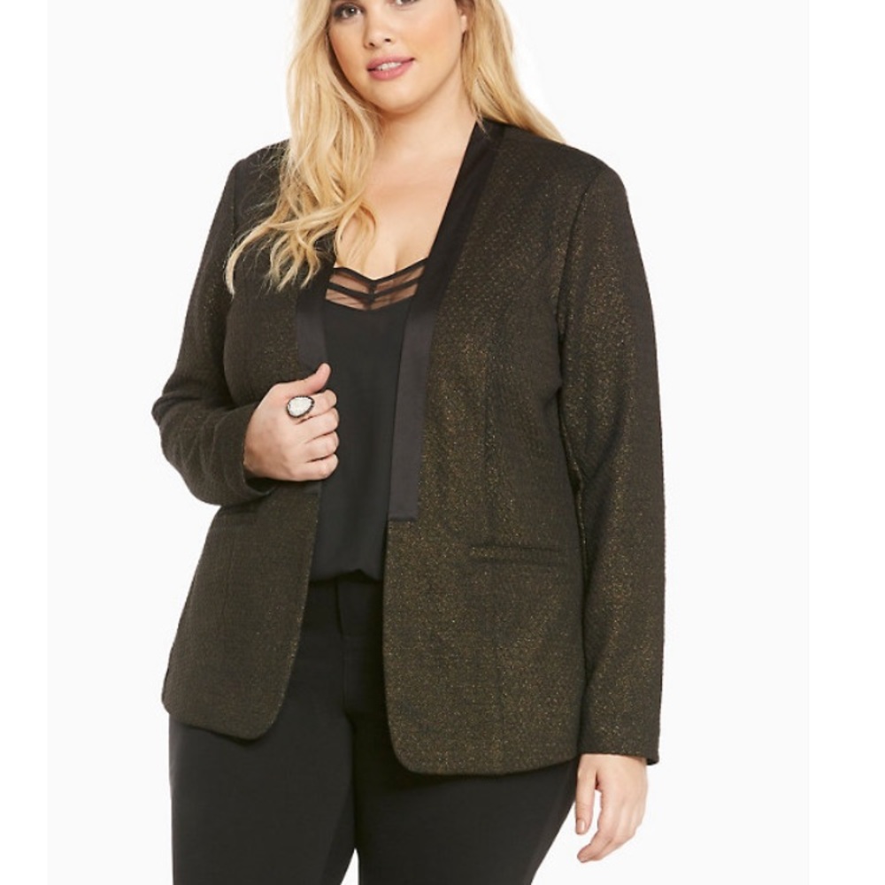 Torrid Shine open front blazer size 2